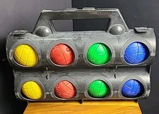Collection Vintage Game red, yellow, Green And Blue Bocce 8 Balls Total