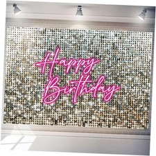 Birthday Party Backdrop Large Photography Background for Girls 10X8 ft GOLD