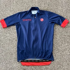 Castelli Castelli x Smith Cycling Jersey Men's Medium Blue Short Sleeve Pockets