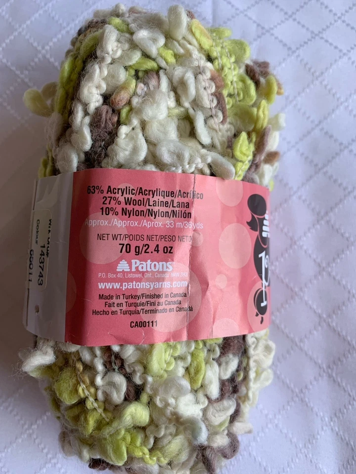 Patons Pooch Yarn - Lot Of 2 - Color Wheat Field - 2.4 Oz/36 Yds Each - Image 2 of 4