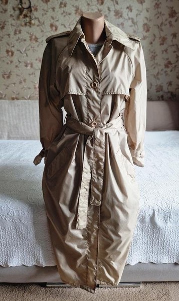 Women Aquascutum Trench Coat Beige Polyamide 38 /