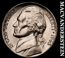 1943-D Silver Jefferson War Nickel-Choice Gem BU ++++Lustrous No Reserve #i3858