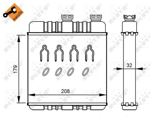 Fits NRF 54279 HEAT EXCHANGER, INTERIOR HEATING - Image 28