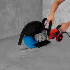 Electric Concrete Cutter Saw, Circular Saw with Saw Blade and Rolling Pulley