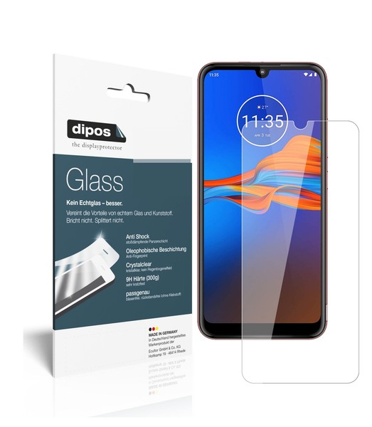 2X Schutzfolie FüR Motorola Moto E6 Plus - Anti-Shock 9H Folie Dipos Glass-image