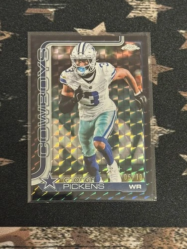 2025 Topps Chrome Football Black Geometric Refractor George Pickens #80