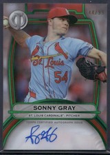 2025 Topps Tribute #TA-SG Sonny Gray Tribute Autographs Green #/99
