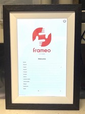Frameo 10.1 Inch Wifi Digital Photo Frame Wood Black Touch Screen NEW