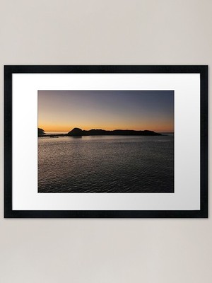 Beach sunset island Framed Art Prin Framed Wall Art Poster Canvas Print Picture