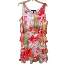 Ignite by Carol Lin Floral Sleeveless Dress - Size 18