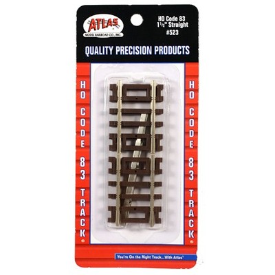 Atlas Model Railroad HO Code 83 1.5 Straight ATL523 HO Track