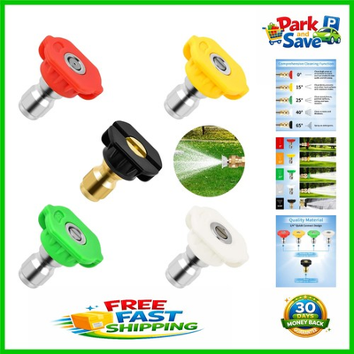 #ad High Performance Pressure Washer Tips 5 Pack – Quick Connect Multiple Angles $14.39