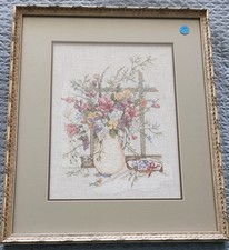 Cross Stitch Victorian Bouquet "Heavy Beautiful Frame"