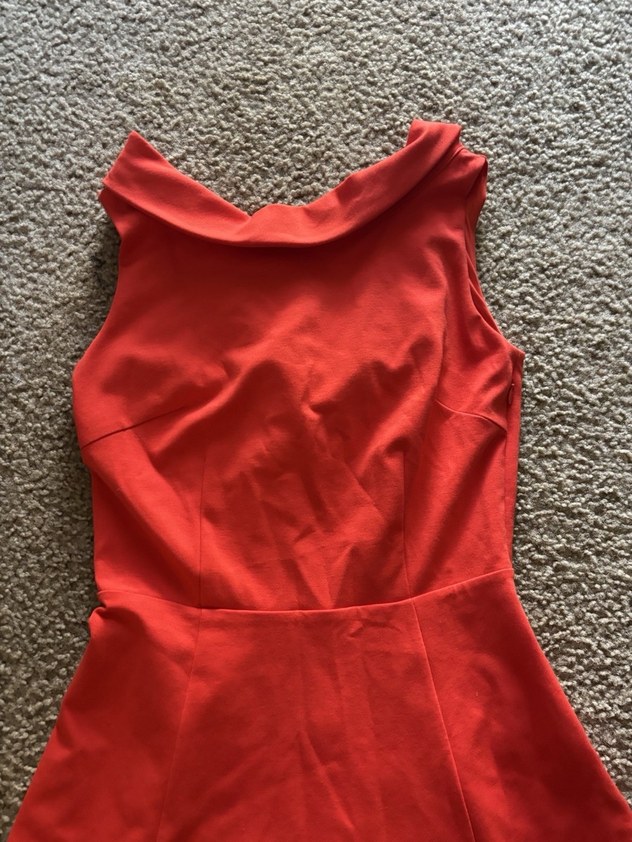 NWT BODEN Aria Ponte Midi Dress Orange Red Size 4L | eBay