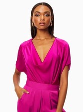 RAMY BROOKE S Dorothy Cowl Neck Top Womens Blouse Magenta NWOT Great gift