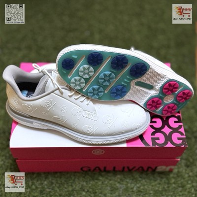 G/Fore G4 Embossed Gallivan2r TPU Golf Shoe Sneaker   US 9   White Skull
