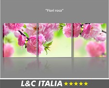 Fiori rosa QUADRI MODERNI STAMPE QUADRO TELA ARREDO CASA SPA ZEN BILDER XXL