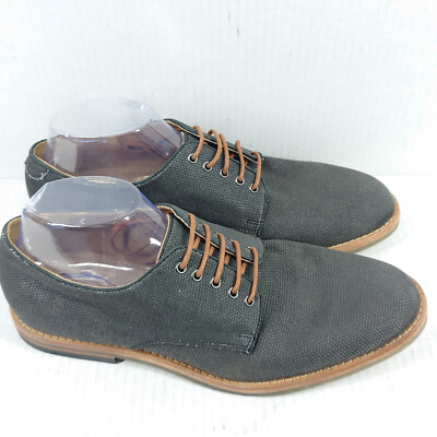 H London SER01 by Hudson Eldon Men's Size 42 US 8.5 / 9 Gray Canvas 5517 Leather
