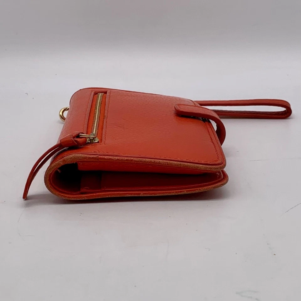 Tory Burch Orange Leather Britten Smartphone Wristlet - Image 4 of 4
