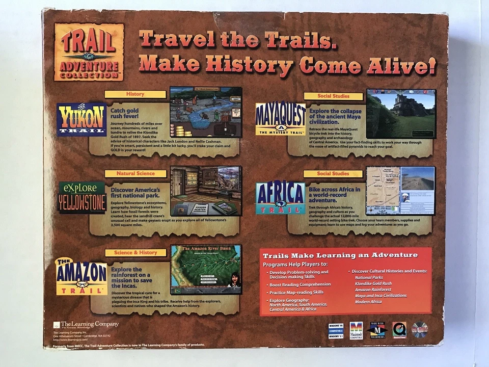 The Learning Company Trail Adventure Collection 5 CDs History Social Studies NEW - Image 3 of 4