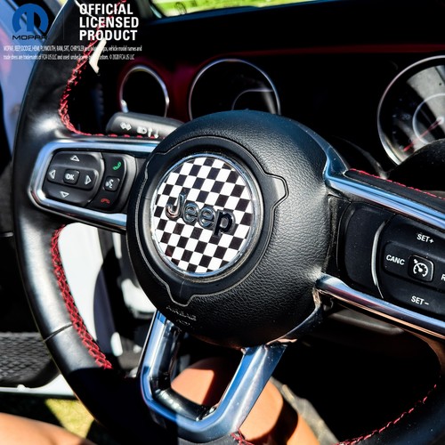 Jeep Wrangler Gladiator Volante Círculo Cuadros Bandera Vinilo Calcomanía Adhesiva - Imagen 2 de 8