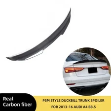 FOR AUDI A4 B8.5 2013-16 PSM STYLE HIGHKICK DUCKBILL CARBON FIBER TRUNK SPOILER