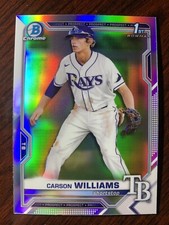 2021 Bowman Draft Carson Williams Base Chrome Refractor Rays
