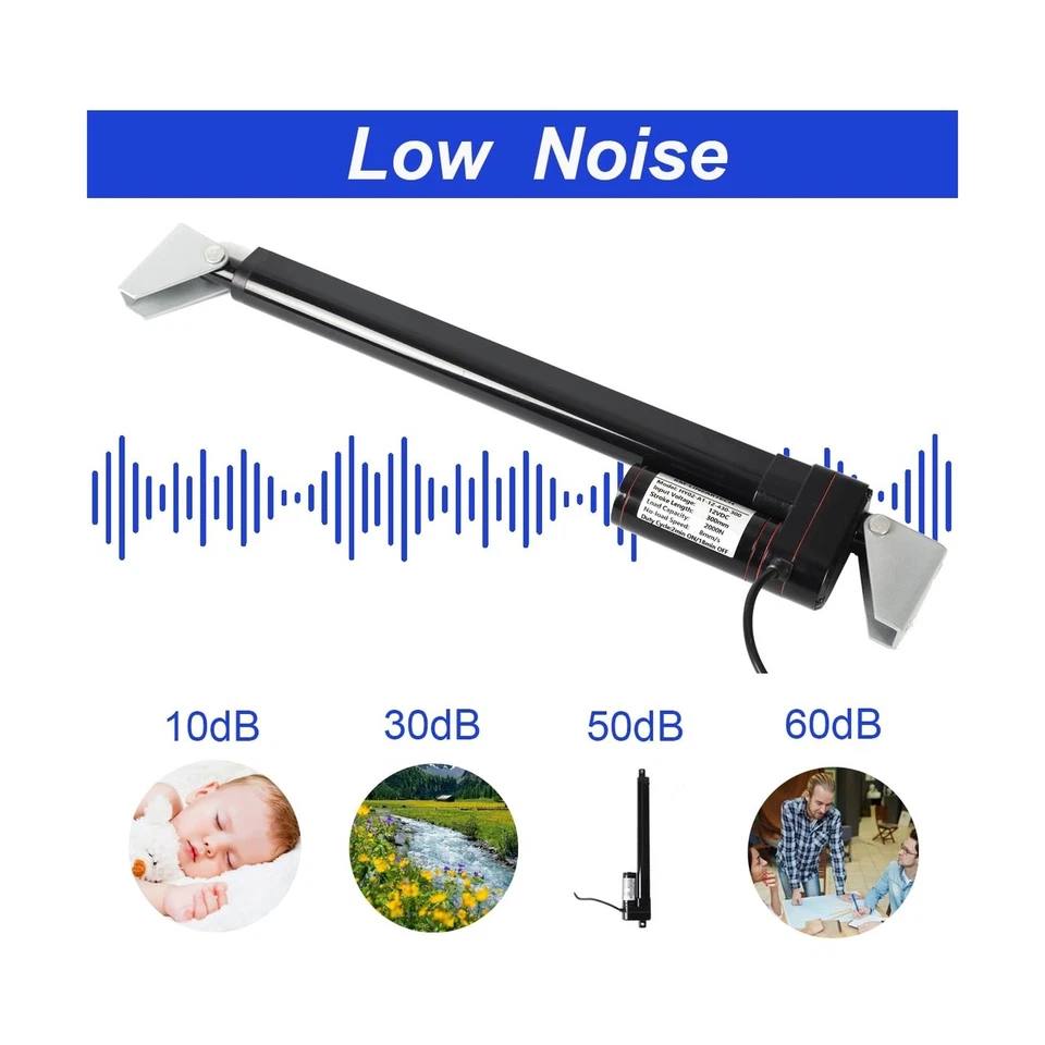 40 inch 1000mm 440lbs 12V Electric Linear Actuator 2000N 40" High Speed 0.3"/... - Image 4 of 4