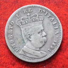 1 Lira - 2/10 di Tallero 1891 Colonia Eritrea Umberto I°