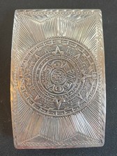 Mayan Calendar Hand Crafted Sterling SilverBelt Buckle
