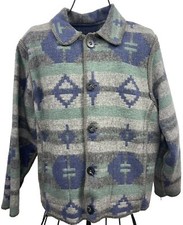 VTG Woolrich Reversible XL Southwest Aztec Tribal Wool Jacket Coat Sweater USA