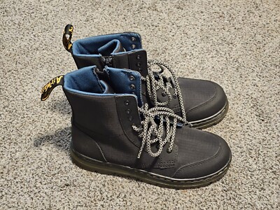 Doc Martens Dr Combs J AW004 Black Combat Boots Canvas Zip  display picture 3