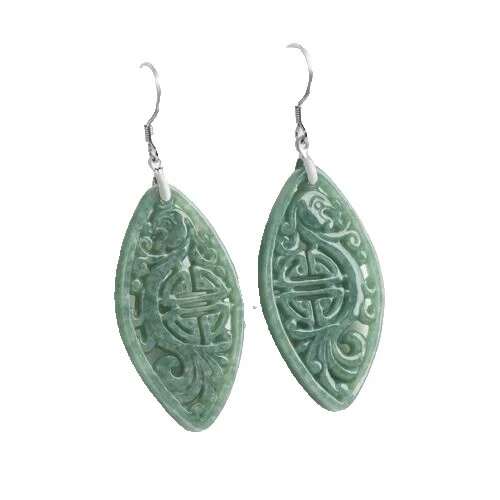 Pedra Jade Brincos Artesanais