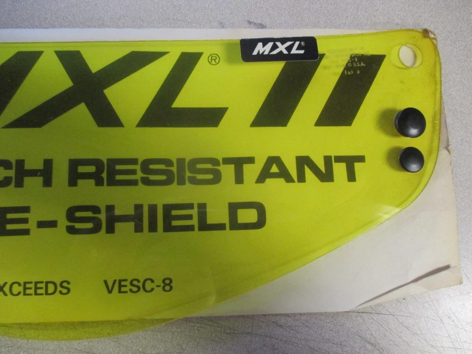 NOS Casco Protector Facial Visera MXL Amarillo Foto 3 de 4