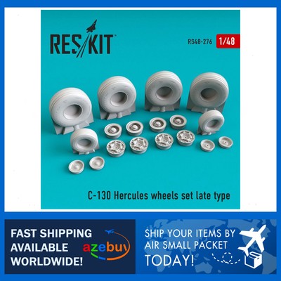 Lockheed C130 Hercules Aircraft Wheels Set Late Type 1/48 Model RESKIT RS48-0276