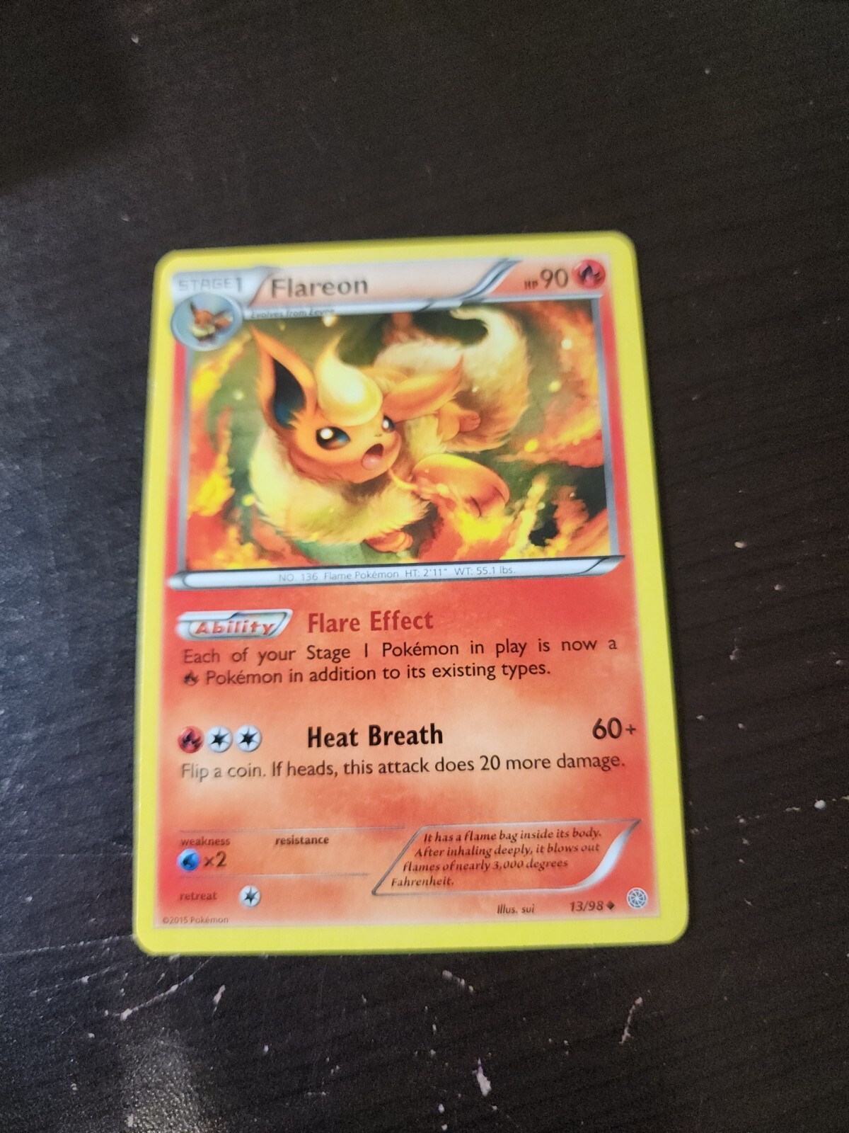 Flareon 13/98 Non-Holo Uncommon XY Ancient Origins Pokemon Card Near Mint p32
