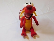 Walt Disney World Mulan Mushu Dragon 8" Tall stuffed Animal toy pre-owned