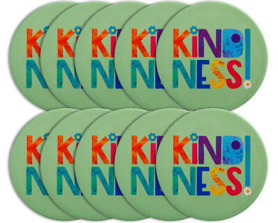 10er SET Maxwell & Williams DU0369 Keramikuntersetzer 10 cm BE KIND Kindness,...