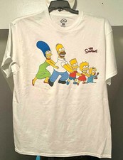 THE SIMPSONS FAMILY CONGA LINE WHITE SZ LRG T-SHIRT NWT 20TH CENTURY FOX MERCH