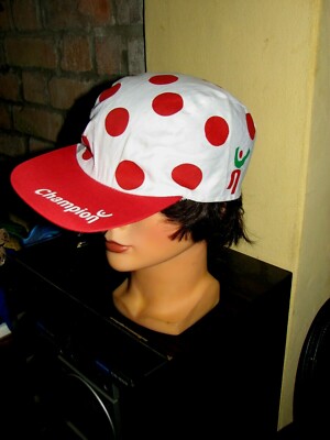 Vintage Cycling hat cap tour pois '90s cappellino ciclismo bici