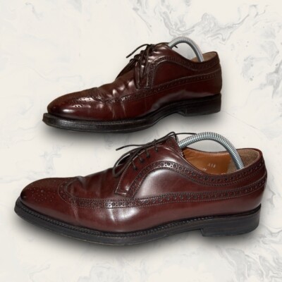 Franceschetti Wingtip Oxford Brown Leather Dress Shoes Mens Size 8