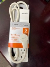 Belkin BE106000-06R Surge Protector 6 AC Multiple Outlets 6FT Foot Long Cord NEW