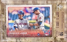 2015 POP 6 LINDOR ROOKIE RC TOPPS UPDATE ROOKIE DEBUT #US286 BGS 10 PRISTINE! 