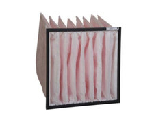 Filtro tascabile in mezzo filtrante sintetico. Telaio in plastica. F7,600 mm lunghezza