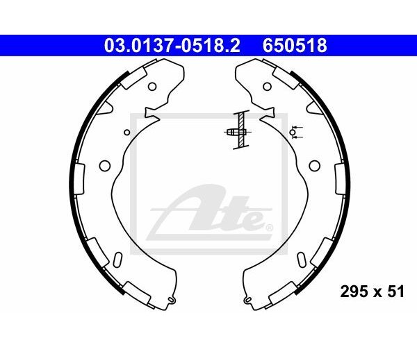 Bremsbackensatz Ate 03.0137-0518.2 FüR Mitsubishi Fiat-image