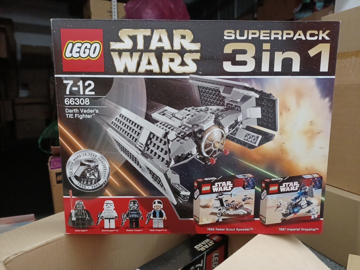 トイプー New LEGO Star Wars 66308 3 In 1 Darth Vader's TIE Fighter 8017