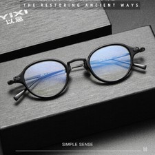 Transparent Round Eyeglass Frames Retro Metal Lightweight Glasses