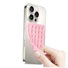 Silicone Suction Cup Phone Case Mount Double Sided, Double-Sided Light Pink