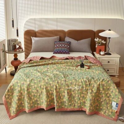 Jacquard Cotton Gauze Blanket Summer Thin Quilts Bedspread Bed Sheet Sofa Cover