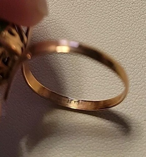 Vintage Ring 14 Karat Gelbgold Nephrit Jade Art Deco Stil - Bild 6 von 10